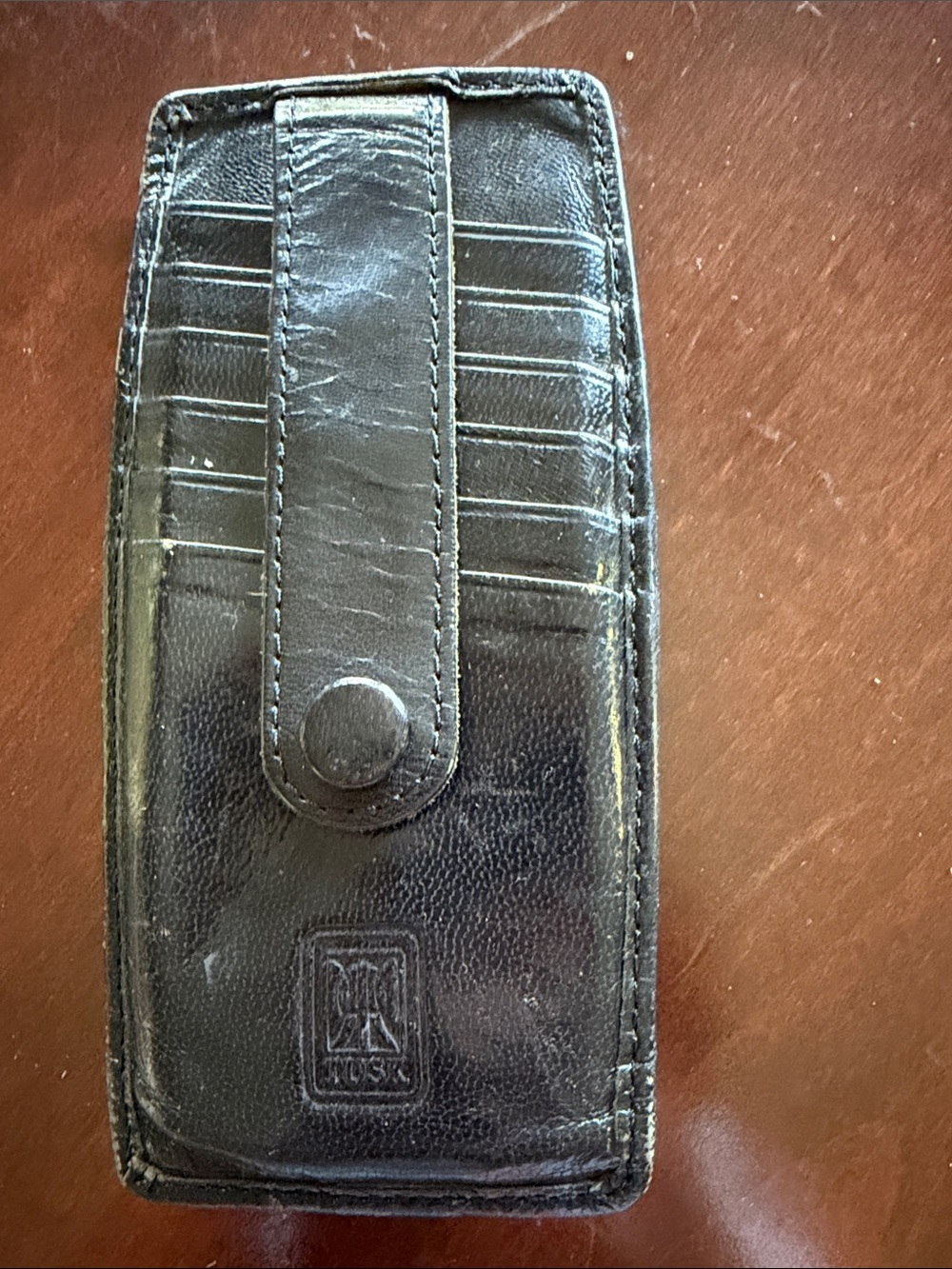 Black LeatherTusk brand Card Case -
